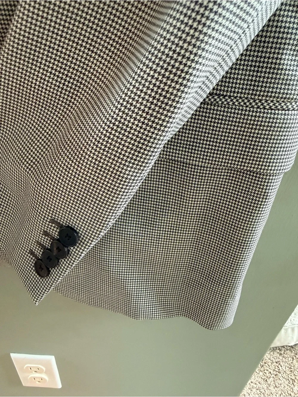 The Kooples Grey Houndstooth Blazer and Trousers